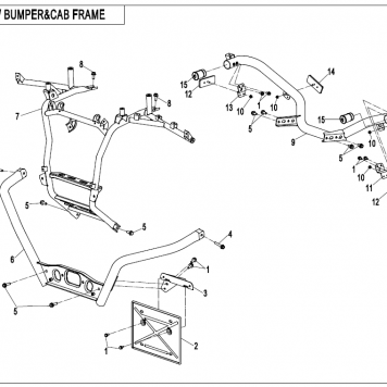 Diagram Cfmoto Cforce Cf Au S Bumper Cab Frame F