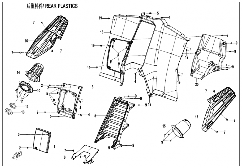 Diagram Cfmoto Zforce Sport Cf Us A Rear Plastic F