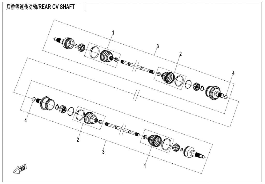 Diagram 2021 CFMoto ZFORCE 950 Sport CF1000US A REAR CV SHAFT F28