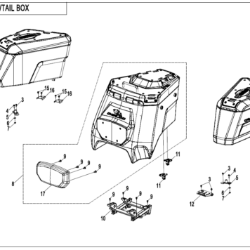 Diagram 2022 CFMoto CFORCE 1000 Overland CF1000AU TAIL BOX OVERLAND