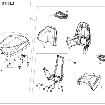 Diagram 2022 CFMoto CFORCE 600 Touring CF600AU 3L RACK F14 V2