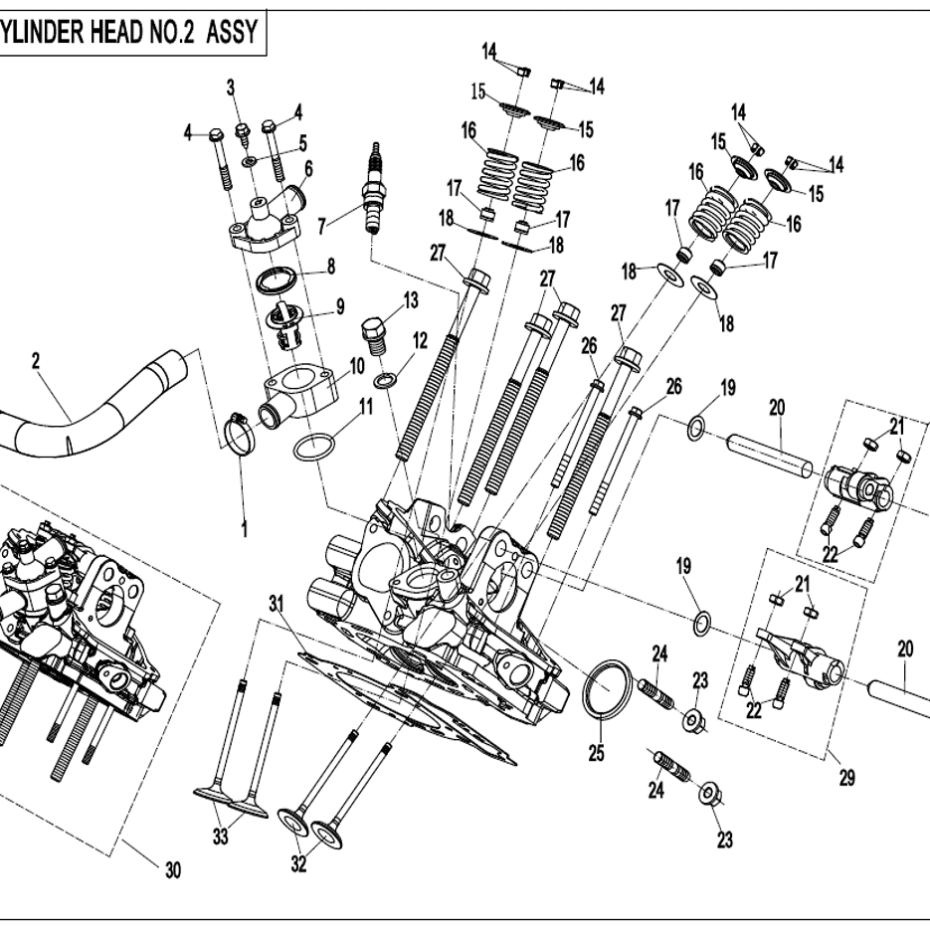 Diagram Cfmoto Uforce Cf Uu Cylinder Head No Assy