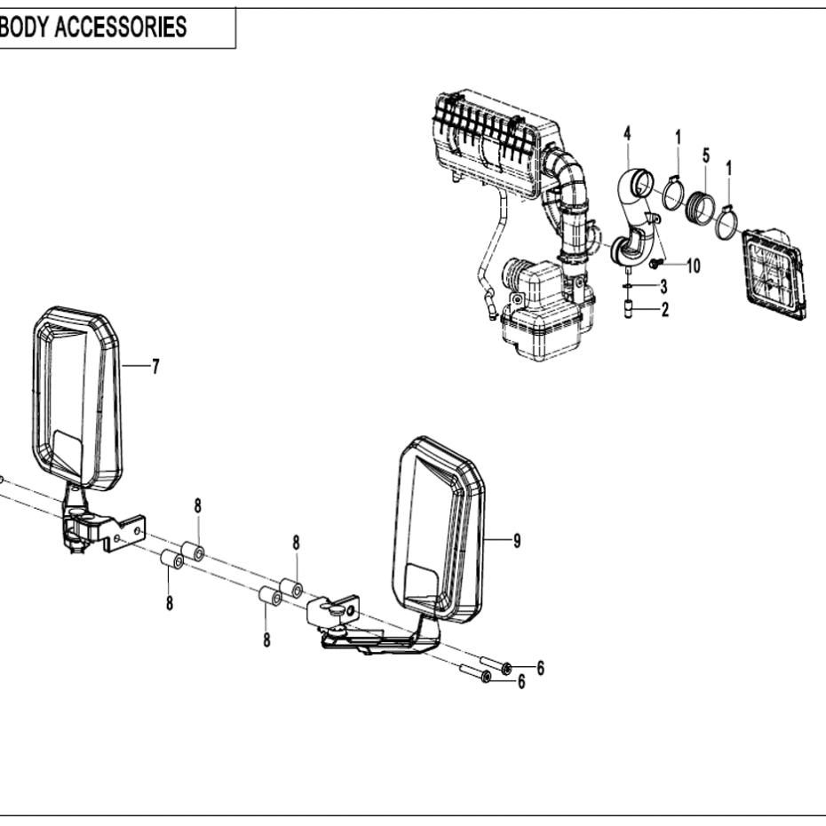 Diagram 2022 CFMoto UFORCE 1000 CF1000UU BODY ACCESSORIES F26 2