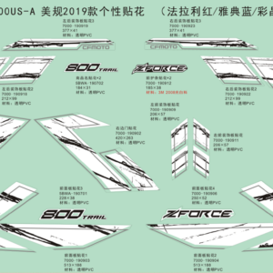 DECAL, FRONT DECO PANEL - RIGHT - CFMoto OEM - 7000-190911