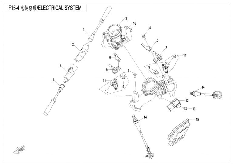 Diagram: 2017 CFMoto UFORCE 800 EPS CF800-3(ep - ELECTRIC FITTING ASSY ...