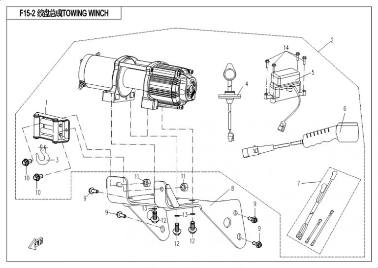 Diagram: 2018 CFMoto ZFORCE 500 CF500US – TOWING WINCH [F15-2]