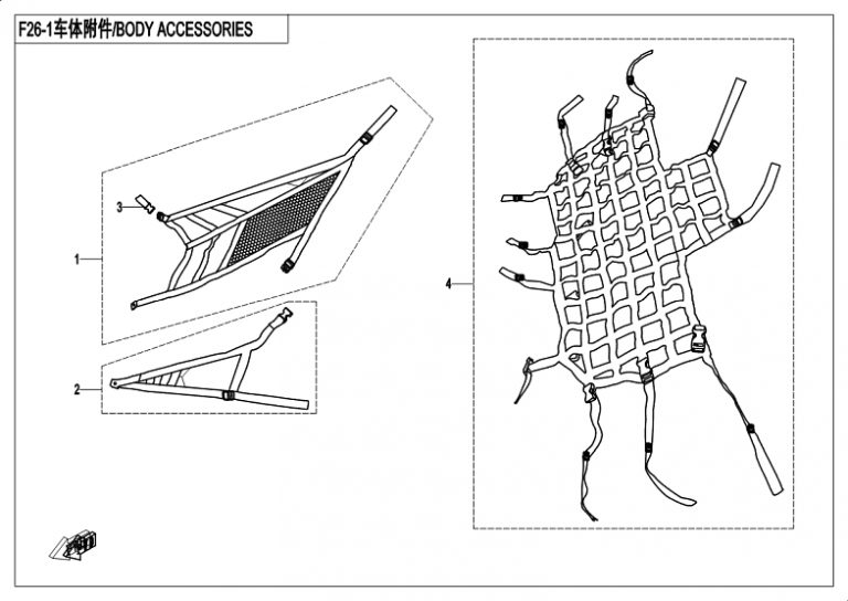 Diagram: 2018 CFMoto ZFORCE 500 CF500US – BODY ACCESSORIES [F26-1]