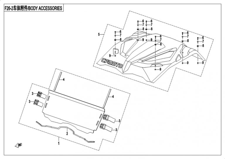 Diagram: 2018 CFMoto ZFORCE 500 CF500US – BODY ACCESSORIES [F26-2]