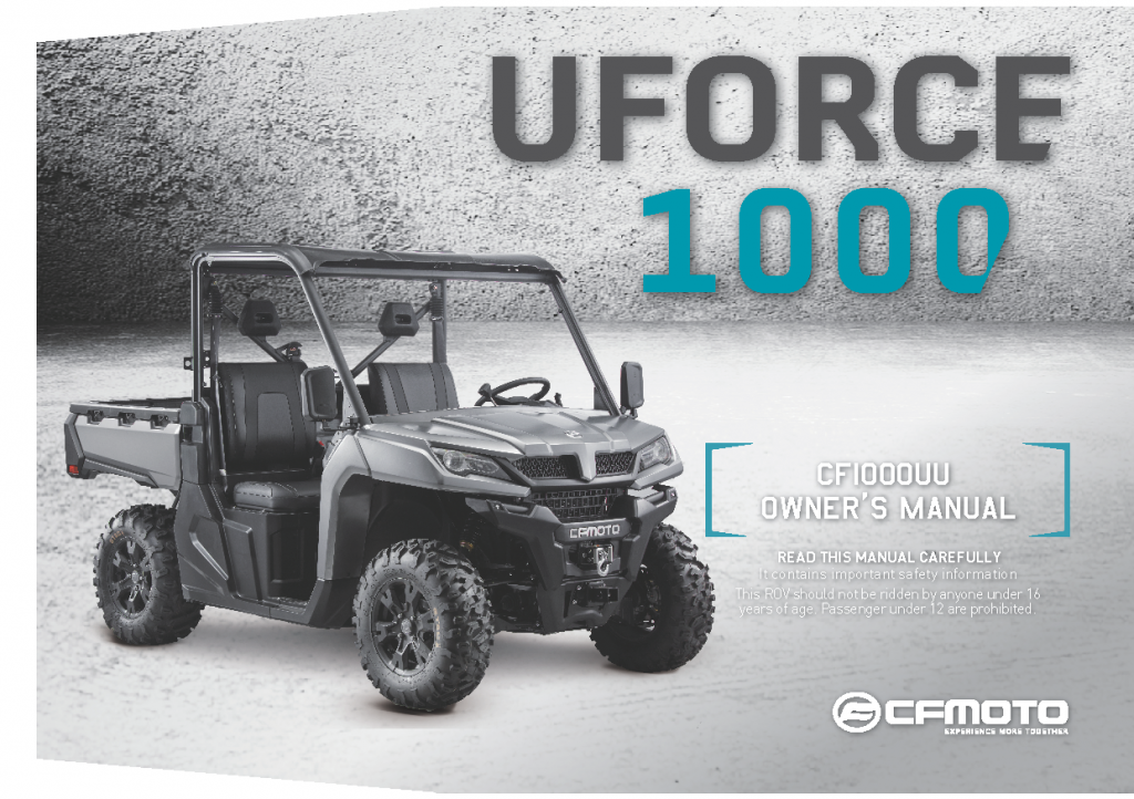 Diagram: 2019 CFMoto UFORCE 1000 CF1000UU - OWNERS MANUAL [F38 ...