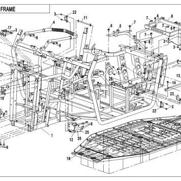 Diagram: 2019 CFMoto UFORCE 800 CF800-3 - FRAME [F03-B] - CFMoto USA ...