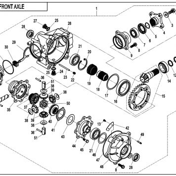 Diagram: 2020 CFMoto CFORCE 500 S CF500AU-7S - FRONT AXLE [F31-B-V3 ...