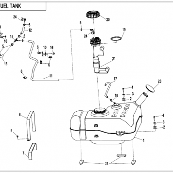 Diagram: 2020 CFMoto UFORCE 1000 CF1000UU - FUEL TANK [F12] - CFMoto ...