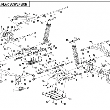 Diagram: 2020 CFMoto UFORCE 800 CF800-3 - REAR SUSPENSION [F06-V2-B ...