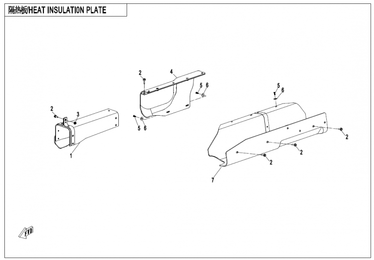 Diagram: 2021 CFMoto CFORCE 800 XC CF800AU-2A – HEAT INSULATION PLATE [F02-2-V2]