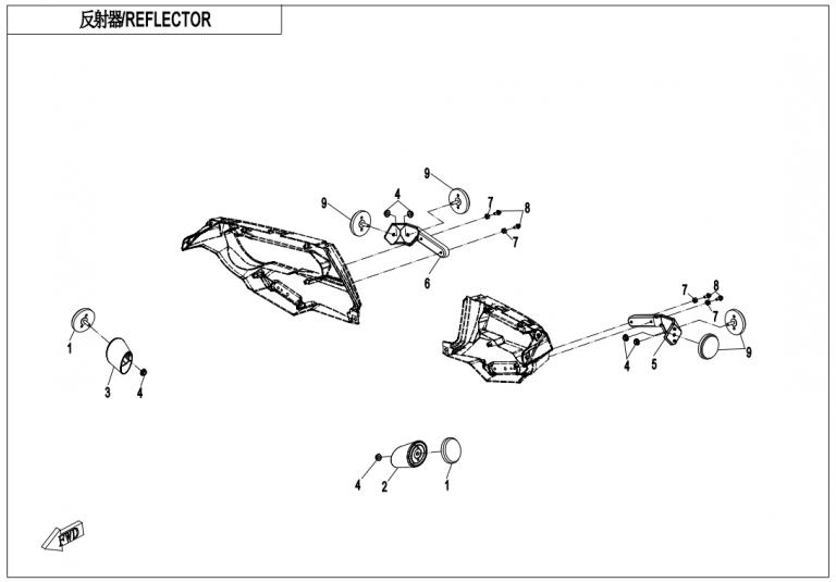 Diagram: 2021 CFMoto CFORCE 800 XC CF800AU-2A – REFLECTOR [F04-6-B]