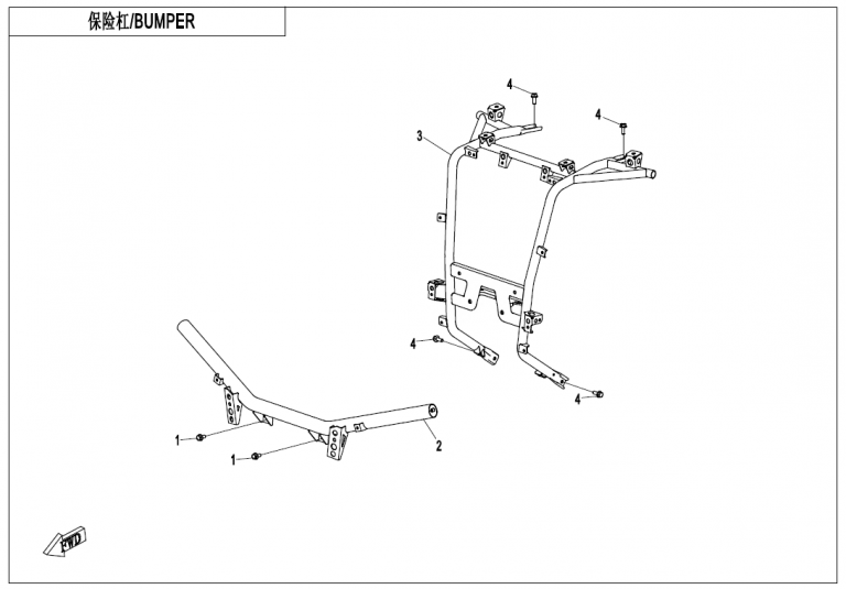 Diagram: 2021 CFMoto CFORCE 800 XC CF800AU-2A – BUMPER(NA) [F23-B-V5]