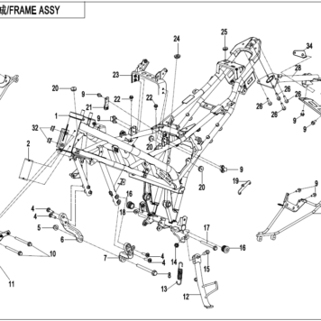 Diagram: 2022 CFMoto 300SS CF300-3US - FRAME [F03-1] - CFMoto USA Parts ...