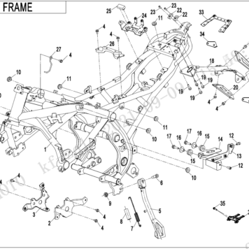 Diagram: 2022 CFMoto 650NK CF650-7US - FRAME [F03] - CFMoto USA Parts ...