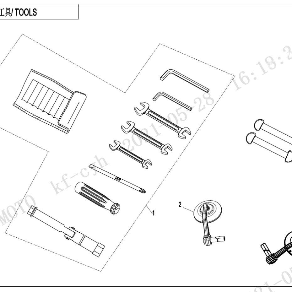 Diagram: 2022 CFMoto 700CL-X SPORT CF700-2AUS - TOOLS [F20] - CFMoto ...