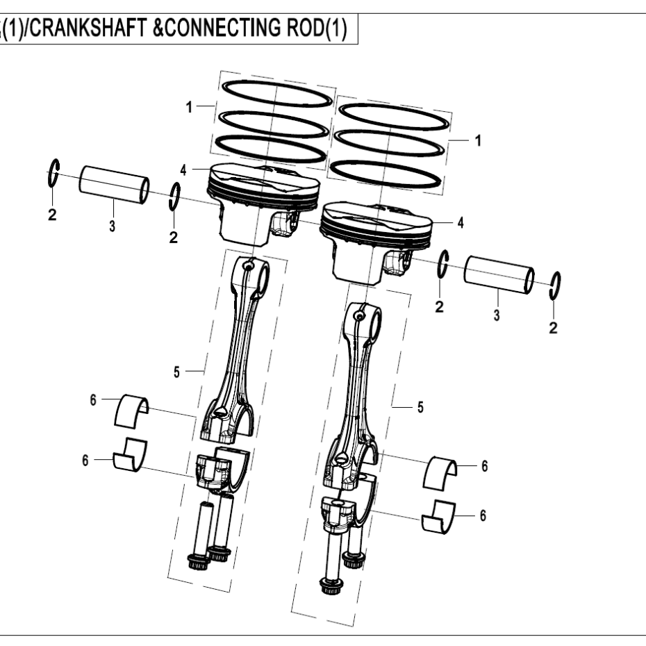 Diagram 2023 CFMoto 450SS CF4006US CRANKSHAFT &CONNECTING ROD (1