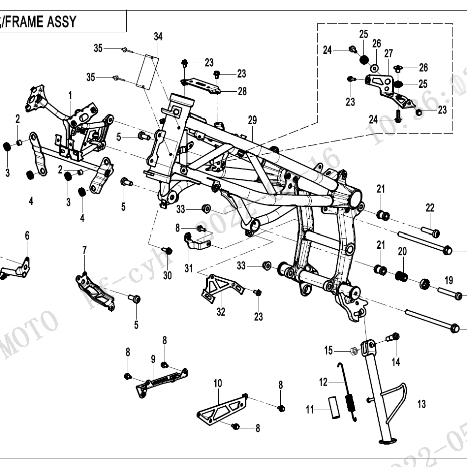 Diagram 2023 CFMoto 450SS CF4006US FRAME1 [F031] CFMoto USA