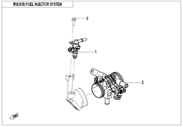 Diagram: 2023 CFMoto CFORCE 400 CF400AZ-3S – FUEL INJECTION SYSTEM [F15-3]