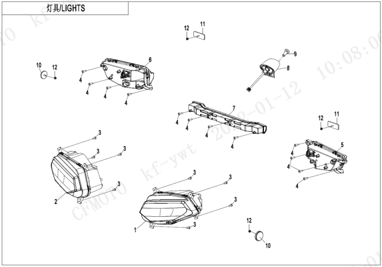 Diagram: 2023 CFMoto CFORCE 400 CF400AZ-3S – LIGHTS [F16]